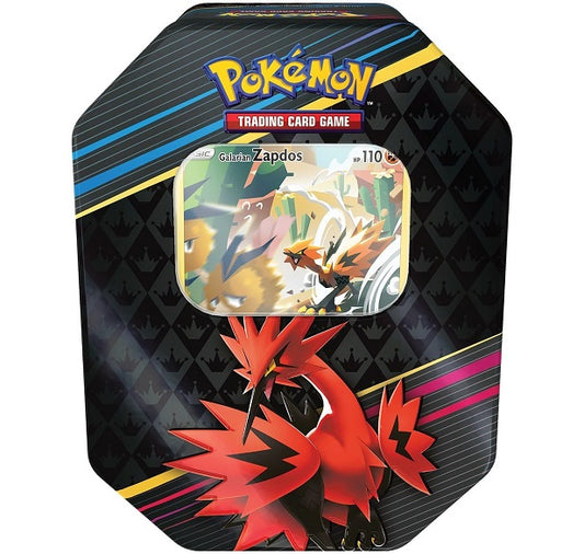 Crown Zenith Zapdos Tin