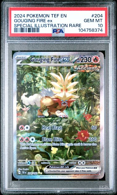2024 POKEMON TEF EN-TEMPORAL FORCES #204 GOUGING FIRE ex SPECIAL ILLUSTRATION RARE