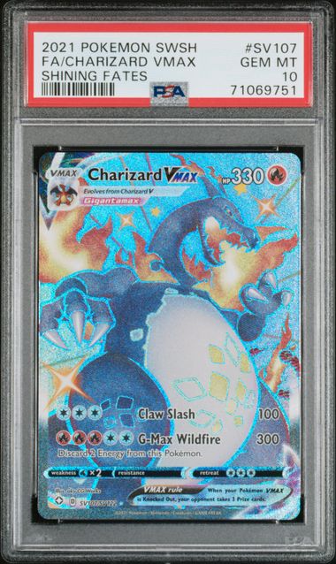 021 POKEMON SWORD & SHIELD SHINING FATES #SV107 FA/CHARIZARD VMAX SHINING FATES